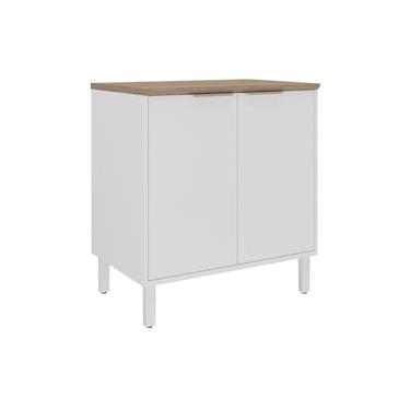 Imagem de Balcão Duplo Itatiaia Renova com 2 Portas, 1 Prateleira e 80cm de largura – Branco Neve