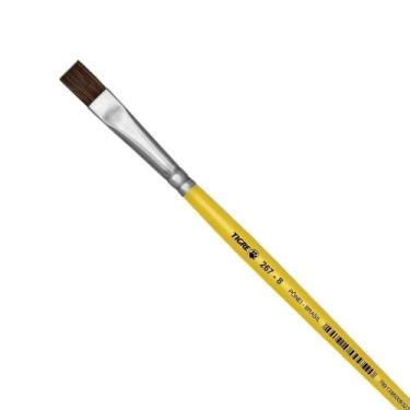 Imagem de Pincel Escolar Chato Amarelo 267 Nº 08 - Tigre
