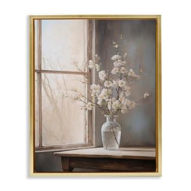 Imagem de Stupell Industries Arranjo de mola janela janela flutuador dourado tela emoldurada arte design de parede por Arlington Prints, 25 x 31