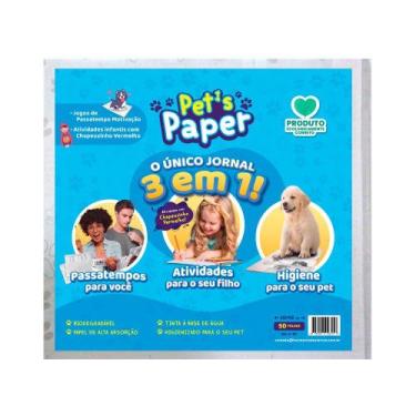 Imagem de Jornal Higiênico Pet's Paper 3 em 1 - 50 Folhas - Pets Paper