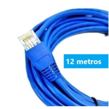 Imagem de Cabo de rede azul -- 12 Metros profissional -- cftv -- Internet -- Mon