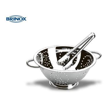 Imagem de Escorredor De Macarrão + Pegador De Massa Aço Inox Brinox
