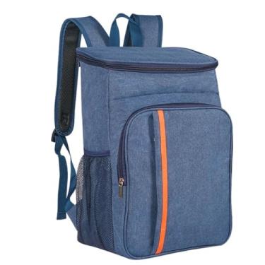 Imagem de Mochila de ombro dupla Bolsa isolada Mochilas de piquenique para acampamento ao ar livre (Azul)