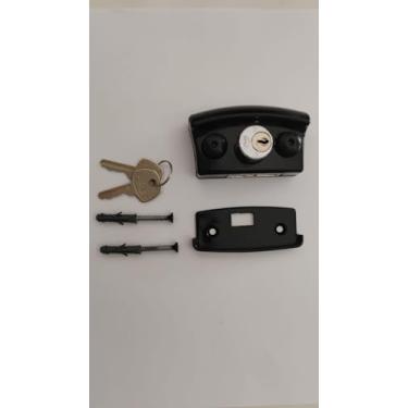 Imagem de Fechadura Mini Com Chave Para Janela De Vidro - Kit 15 V/A HELA (Preto)