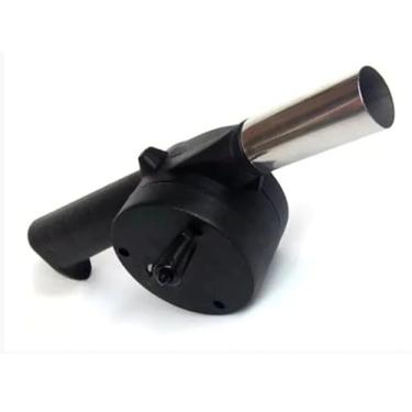 Imagem de Kit Churrasqueira com Ventilador Manual, Acendedor de Carvão e Escova para Limpeza de Grelha