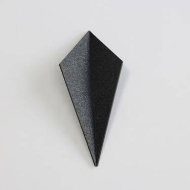 Imagem de PIAOLGYI Gabarito de estrela 3D de vitral, protetor solar de vitral, painéis ou ornamentos padrão modelo triangular (preto)