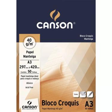Imagem de Bloco Canson A3 Manteiga 50 Folhas Croquis