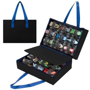 Imagem de JOYMOMO Estojo de exibição Monster Trucks compatível com caminhões de brinquedo, bolsa de transporte portátil adequada para armazenamento de 18 Monster Trucks (apenas saco) (preto)