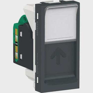 Imagem de Modulo Tomada Rj 45 (8FIOS) Utp Cat.5e 1m Grafite Orion S70540094 - Schneider