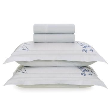 Imagem de Jogo Cama Casal 300 Fios Karsten Lise Azul