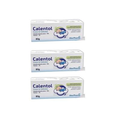 Imagem de Kit 3 Calentol Creme De Calêndula 80g - Uberpharma