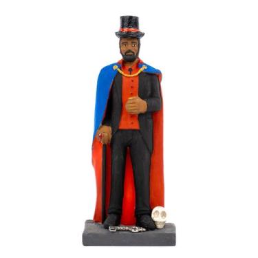 Imagem de Escultura Exu Tranca Ruas das Almas Cartola 15 cm Resina - Lua Mística