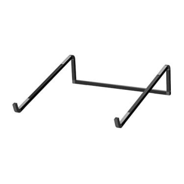 Imagem de Suporte para laptop Suporte para laptop para mesa, suporte de alumínio dobrável portátil para laptop para armazenamento/viagem Elevador para laptop(Preto)
