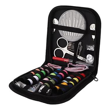 Imagem de Kit de Costura Portátil Com Linhas Coloridas, Caixa para Reparos de Roupas, Kit de Costura, Conjunto de Agulhas, Carretéis de Linha, Ferramenta de Costura para Emergências e