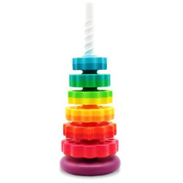 Imagem de Brinquedo empilhável BYFWH Baby Spin Stack para crianças de 1 a 3 anos