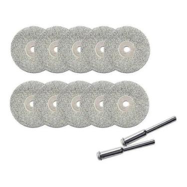 Imagem de Kit 10 Discos Corte Diamantado Para Dremel Micro Retifica - CHARBS