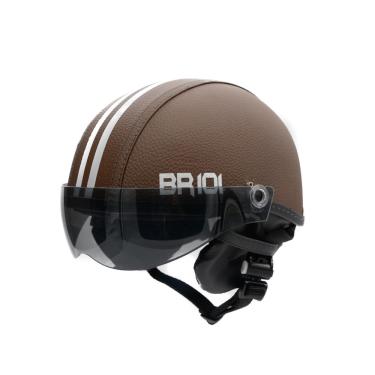 Imagem de Capacete Coquinho Br 101 Marrom Fume G - Scooter/Bike