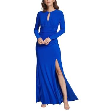 Imagem de Vince Camuto Macacão feminino sem mangas com laço na cintura, Azul royal, 38