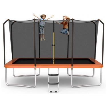 Imagem de Trampolim retangular Goplus 8FT x 14FT, trampolins recreativos com rolamento de 440LBS...