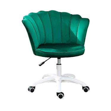 Imagem de Cadeira de escritório simples e moderna suporte traseiro cadeira de mesa giratória para escritório em casa cadeira de computador ergonômica ajustável com cadeira de rodas (cor: amarelo)
