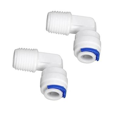 Imagem de 2x Conector Cotovelo Macho 1/4 Engate Rosca 1/8  - FDMA Filtros