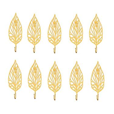 Imagem de XIANGGUI 1983 Suporte organizador para casacos, pacote com 10 ganchos de parede, ganchos para casacos, cachecol, bolsa, toalha, chapéu e guarda-chuva