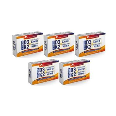 Imagem de Kit 5x Vitamina D3 K2 2000ui 30 cápsulas Flora Nativa do Brasil
