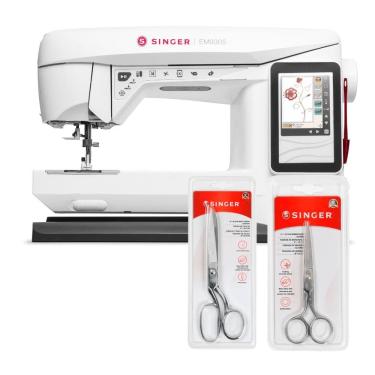 Imagem de Kit Máquina de Bordar EM9305 + Tesoura 8" Tecido e Tesoura para Bordado Bivolt