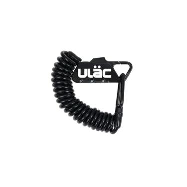 Imagem de ULAC Piccadilly LTD Conjunto de cabo mosquetão multiuso para capacete, motocicleta, e-scooter, bicicleta, armário de academia, carrinhos de bebê, malas, bagagem, portão, cerca (Jet Black)