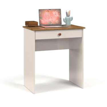 Imagem de Mesa para Computador ou Notebook com Gaveta Prisma(ESTILO - OFF WHITE/FREIJÓ)