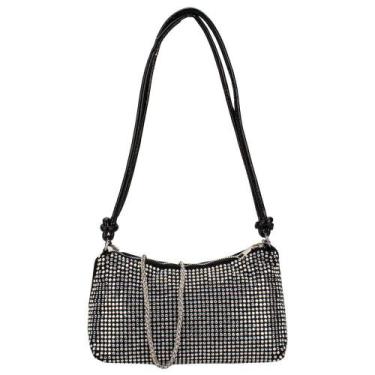 Imagem de Bolsa feminina transversal h.e xy001, Preto, Prata, U