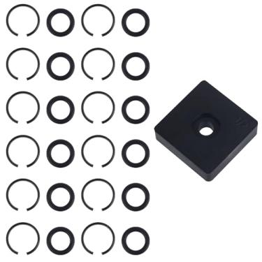 Imagem de 12 conjuntos de clipes de anel de retenção de impacto de 1,27 cm, anéis de fricção de impacto com ferramenta de instalação de bigorna de anel de vedação para chave elétrica e pneumática