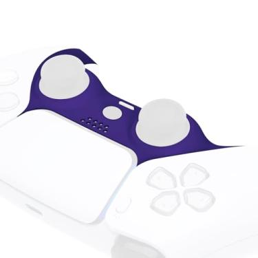 Imagem de eXtremeRate Capa decorativa de substituição compatível com controle p s 5, capa de clipe DIY de toque suave, capa de placas personalizadas com anéis de destaque - roxo