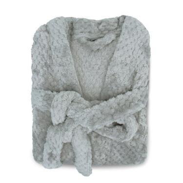 Imagem de Roupão Masculino Adulto Microfibra Pollo Appel Cinza Vapor - M