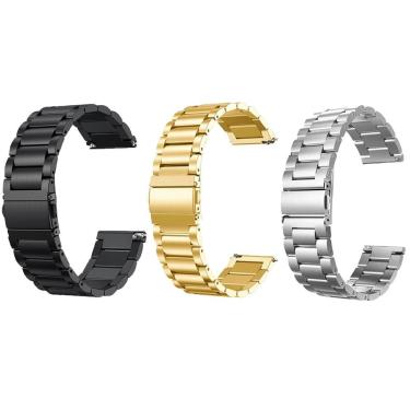 Imagem de Pulseiras Smartwatch Inox Kit 3 Uni Relogio Inteligente Espo