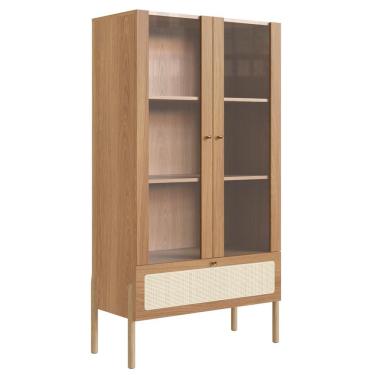 Imagem de Cristaleira 2 Pt Vidro 1 Gvt Pes Madeira 27963 Hanover Artesano Hanover