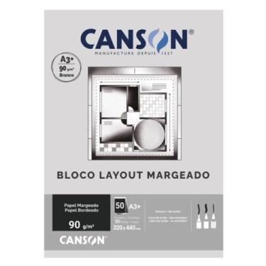Imagem de Bloco Papel Layout Margeado A3+ Canson 90g Técnico 50 Folhas