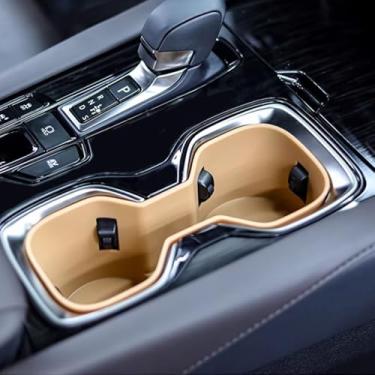 Imagem de Capa protetora para copo de água de silicone para controle central automotivo automotivo Lexus RX 2023-2025 RX350h RX450h+ RX500h RX Hybrid Automotive Center Console Interior Acessórios (marrom)
