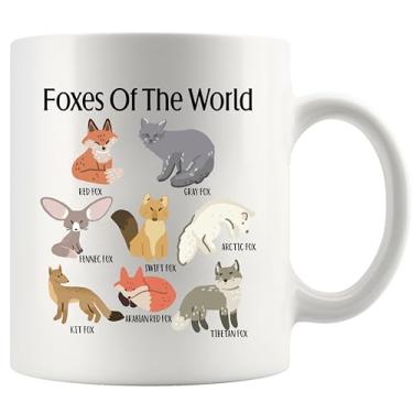 Imagem de Panvola Foxes Of The World Fox Lover Gift For Men Women Animal Lovers Novelty Drinkware Caneca de cerâmica 325 ml branca
