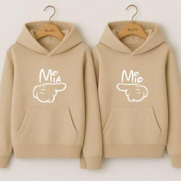 Imagem de Moletom Canguru Mio Mia Frases Meme Casal Namorados Presente Par Amigo