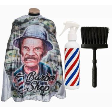 Imagem de Kit Cabeleireiro Capa Personalizada Com Borrifador e Espanador - Barbe