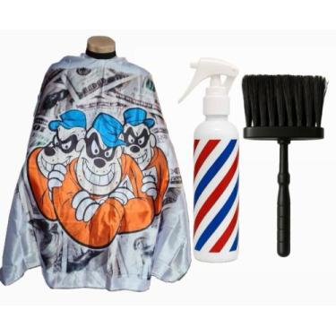 Imagem de Kit Cabeleireiro Capa Personalizada Com Borrifador e Espanador - Barbe