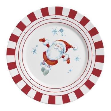 Imagem de Conjunto Com 6 Pratos Raso Cute Christmas 29Cm - Alleanza Cerâmica