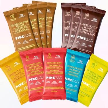Imagem de PincBar Caixa MISTA 6 SABORES 12 unidades - Barra de Proteína Sem Açúcar 50g