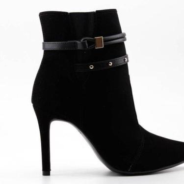 Imagem de Bota Bebecê Salto Fino Nobuck - Preto, Preto, 37
