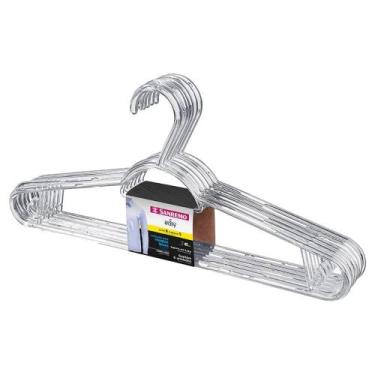 Imagem de Cabide Multi Plástico 6 Peças Transparente Sanremo - 000000344