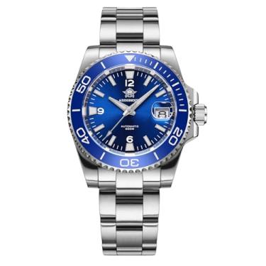 Imagem de ADDIESDIVE Relógio masculino de mergulho automático NH35A/8215, movimento safira com bisel giratório, luminoso, 200 m, à prova d'água, fácil de ler, com grande número, relógio de mergulho masculino