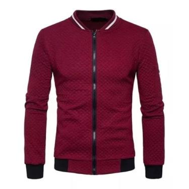 Imagem de Jaqueta Bomber Slim Masculina. Ref: 848 - Karecato, Bordô, G