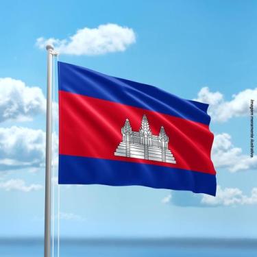 Imagem de Bandeira do Camboja 80cmx140cm Tecido Oxford 100% Poliéster - PRESENTE