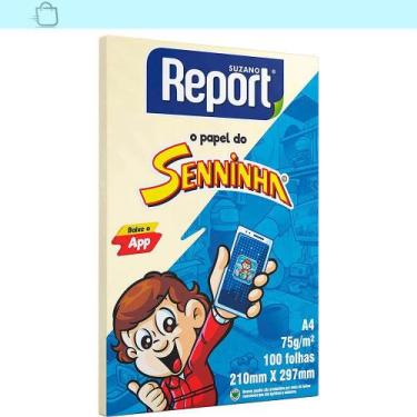 Imagem de Papel Sulfite Report Senninha Amarelo A4 75G 100 Folhas